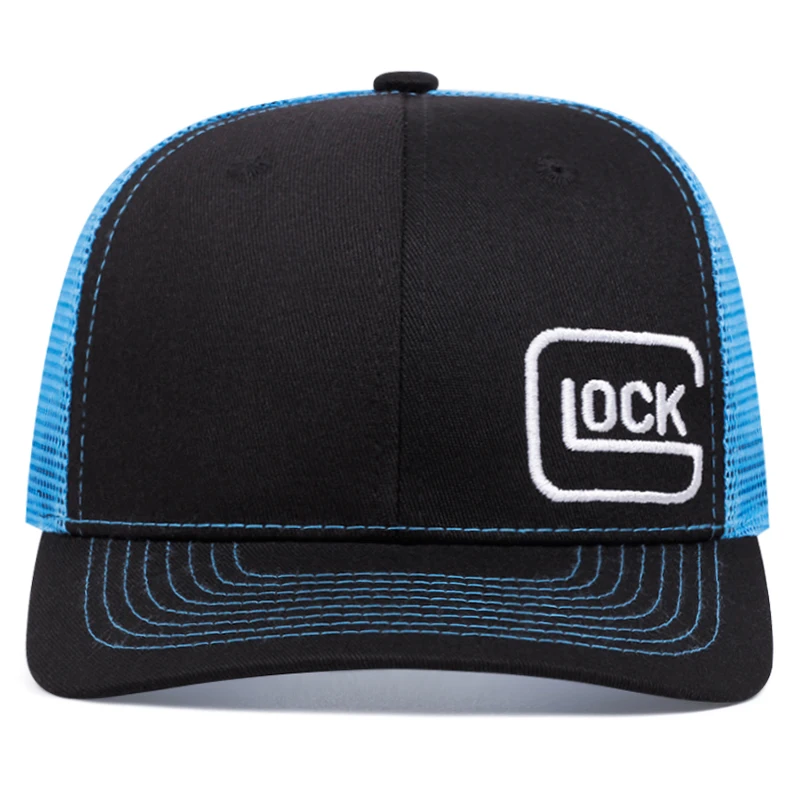 glock slightly curved printed baseball cap  women men outdoor sports events duck cap  trucker hat