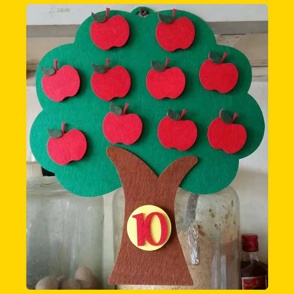 

1Pcs Non-Woven Tree Material Pack Educational DIY Learning Tool for Toddlers Colorful Design Home Decoration Number
