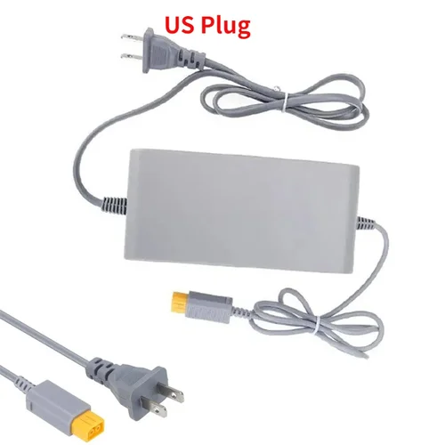 Imagen 2 del producto Cargador adaptador de corriente de pared de CA de 100-240V para consola Wii U, Cable adaptador de fuente de alimentación, cargador de juego, enchufe UE, EE. UU., Reino Unido