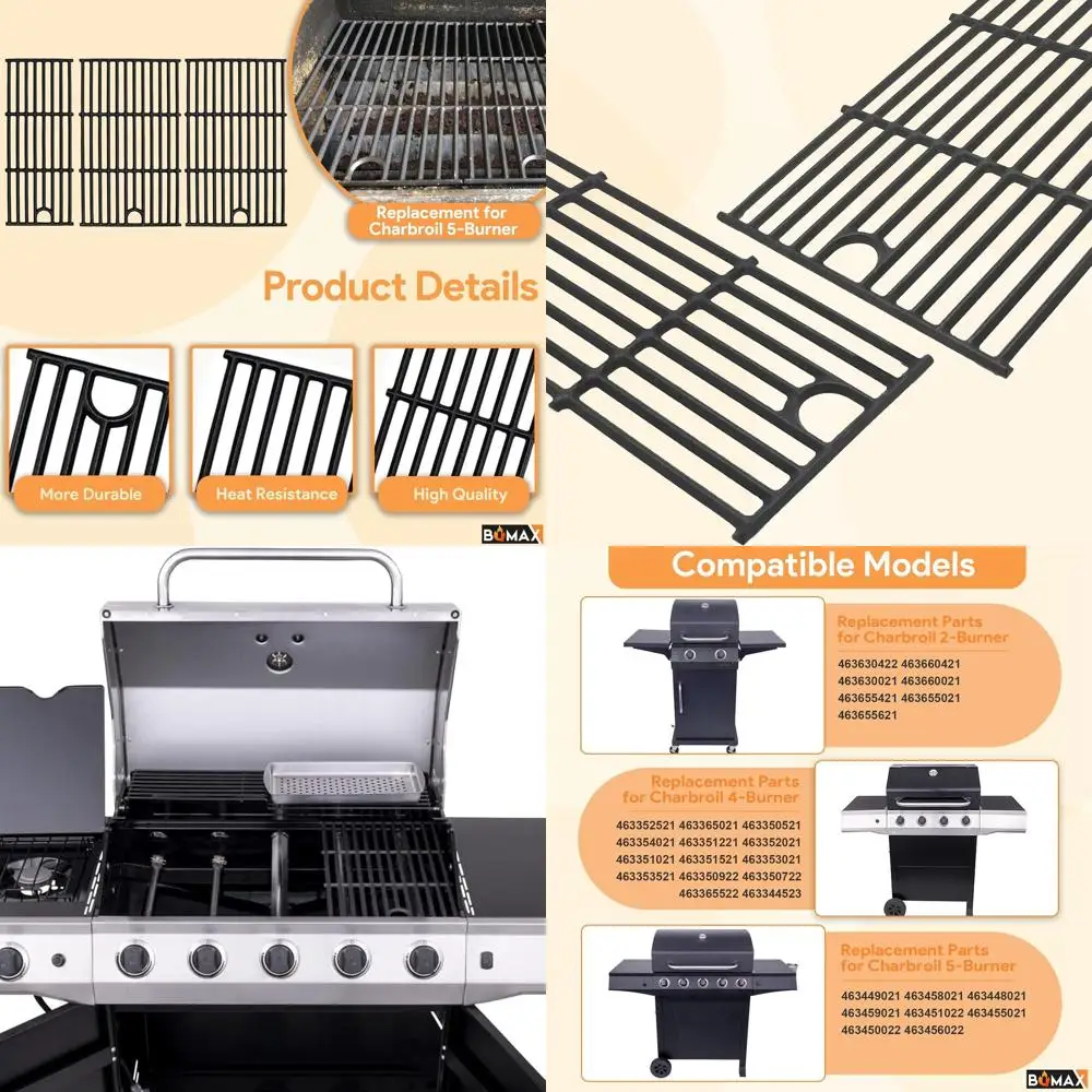 

Сменная решетка для газового гриля на 5 горелок, 17-секционная, с нагревательной пластиной
