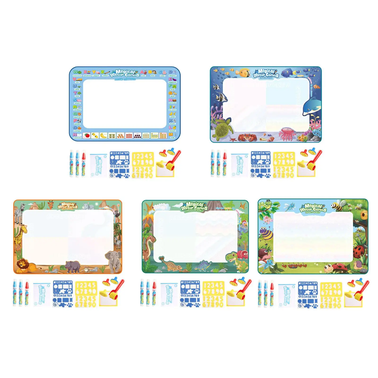 

Water Doodle Mat Activity Mat Developmental Painting Writing Doodle Board for Age 2 3 4 5 6 Year Old Toddler Girls Boys Present