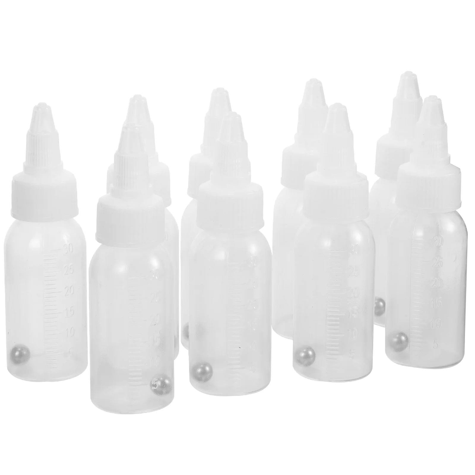 

10 Pcs Paint Dispensing Bottles Dipper Palette Jar Empty Airbrush Dispenser Pot Storage Portion Pigment