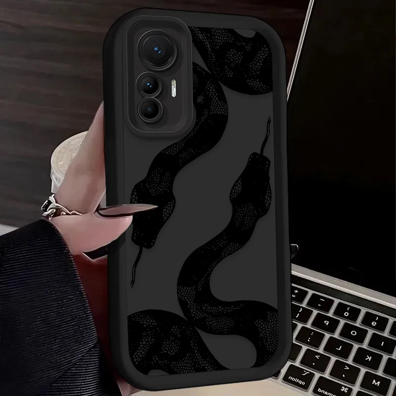 Xiaomi Poco F7 F6 F5 F4 F3 M5s C65 C75 C71 X7 X6 X5 X4 GT X3 NFC M7 M6 Pro 4G 5G用 スネーク グラフィック バタフライ ケース ソフトカバー