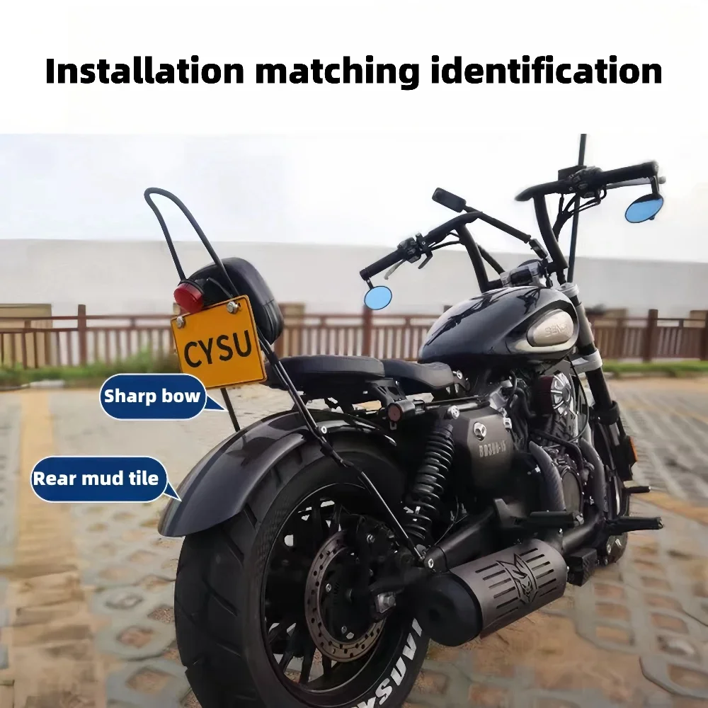 Untuk BENDA Chinchiiia 300 ROCK 300 Modifikasi Ekor Pendek, Aksesori Spatbor Belakang Diperpanjang, Ubin Lumpur Panjang Retro Bob