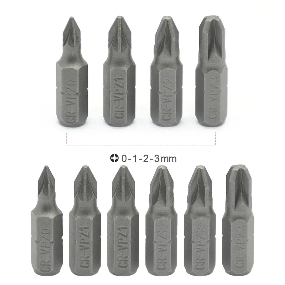 1/4inch Hex Shank Bits Hex Shank Screwdriver Bits Chrome Vanadium Steel Hand Drill Compatible For Electrician 25mm Length Bits