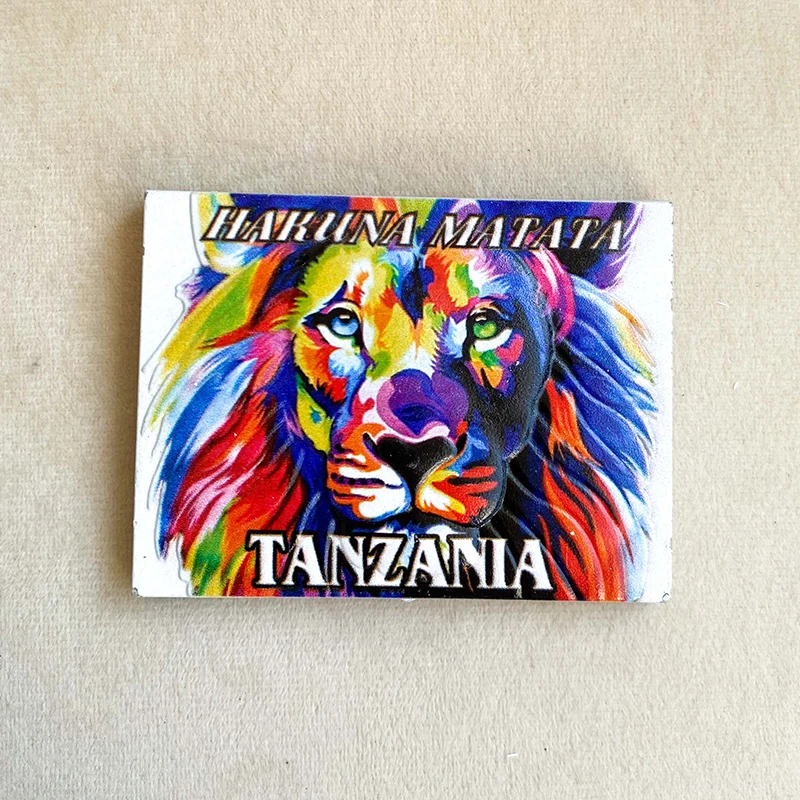 Tanzania Travel Souvenirs Home Improvement Items Collection Arts and Crafts Gifts Lion 3D stereo refrigerator magnet