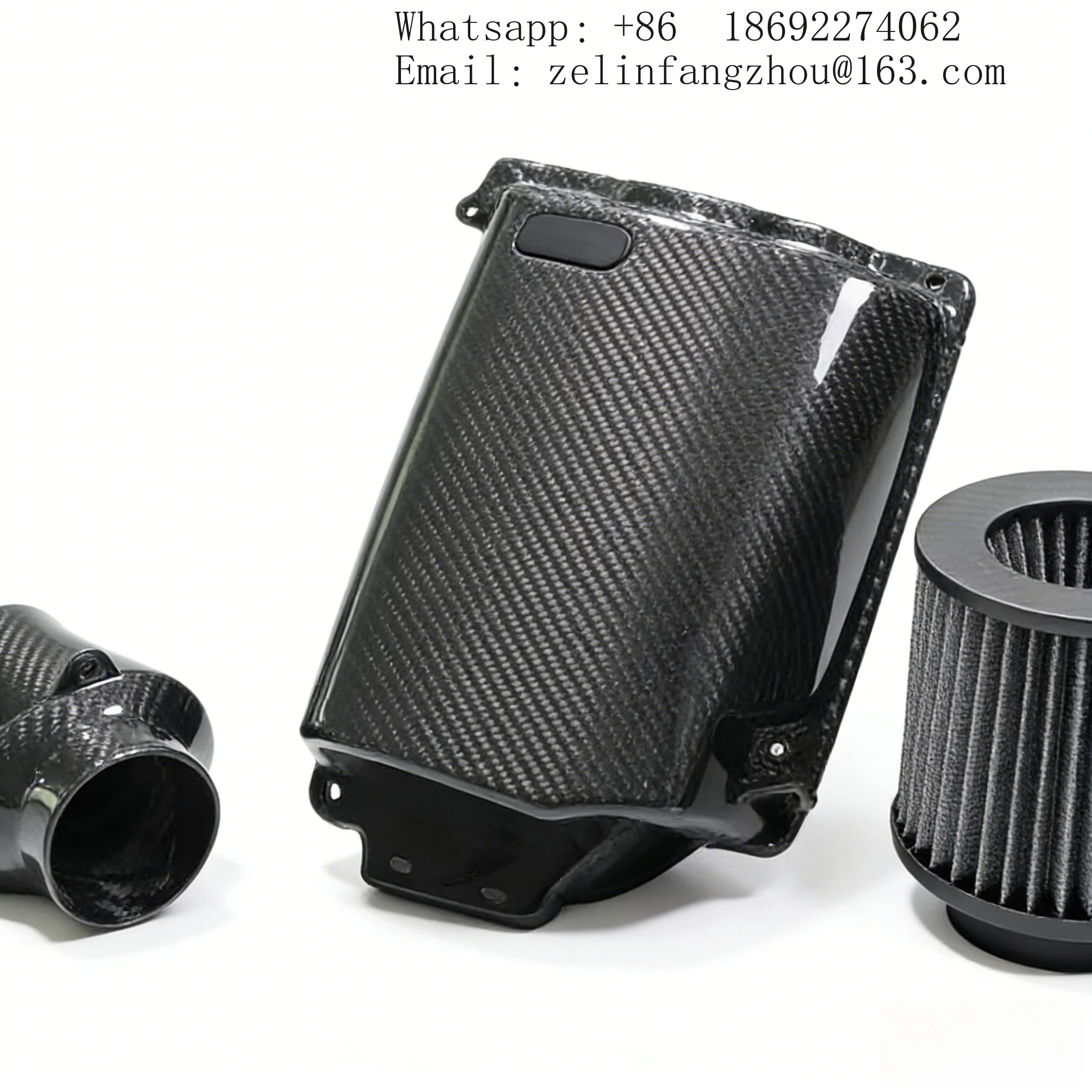 Real Car Data Development 100% Dry Carbon Fiber Cold Air Intake System For Benz E M274 2.0T Airspeed Brand