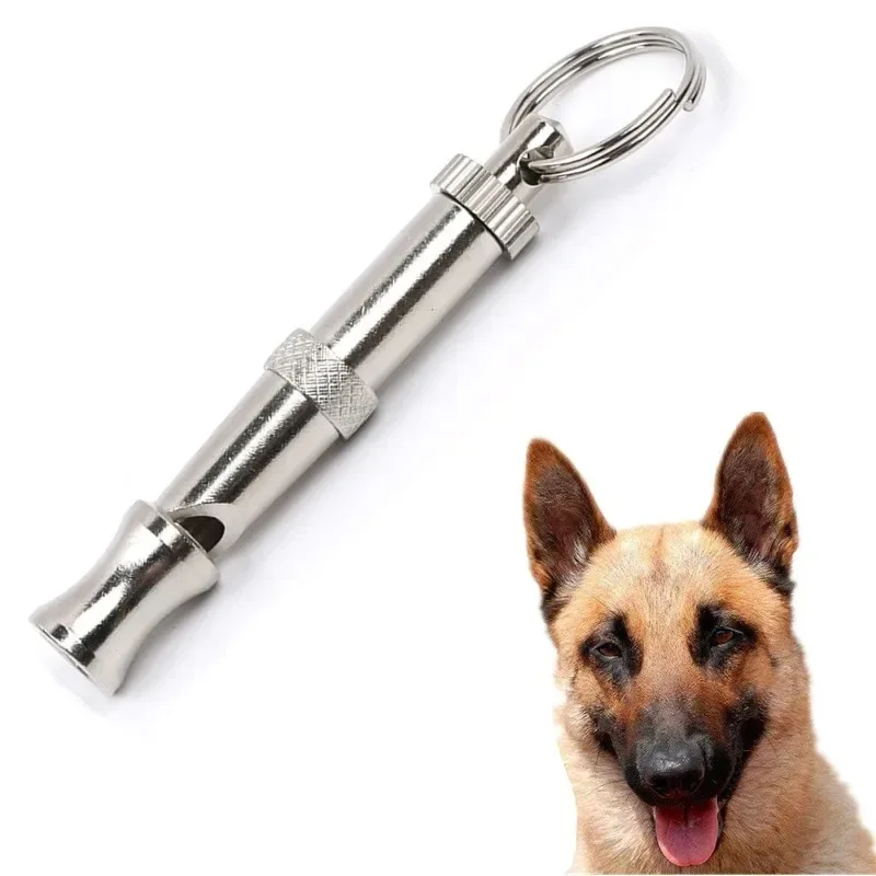 Pet Dogs Whistle Adjustable Stop Barking Ultrasonic Sound Dogs Training Flute Training Toys With Keychain