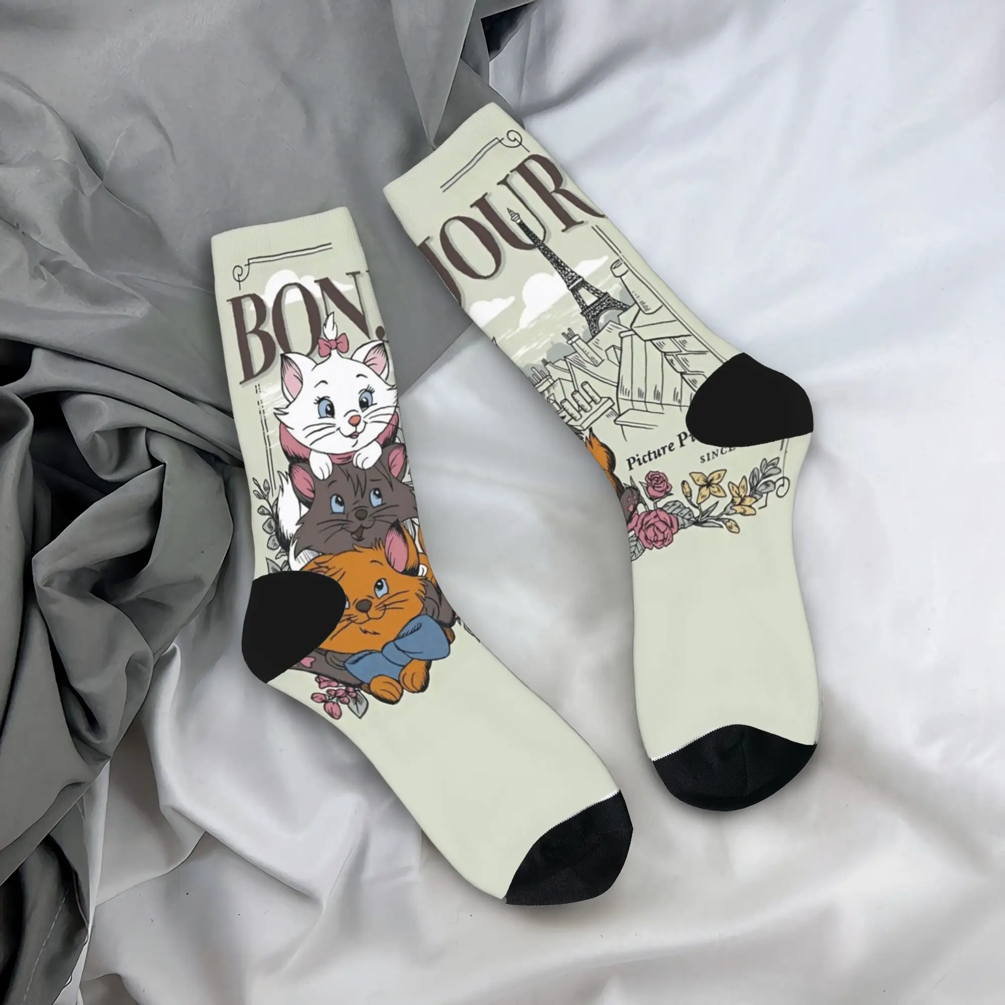 

Maries Cat Socks Lady Cat Non-Slip Stockings Couple High Quality Running Sports Socks Winter Funny Custom Socks