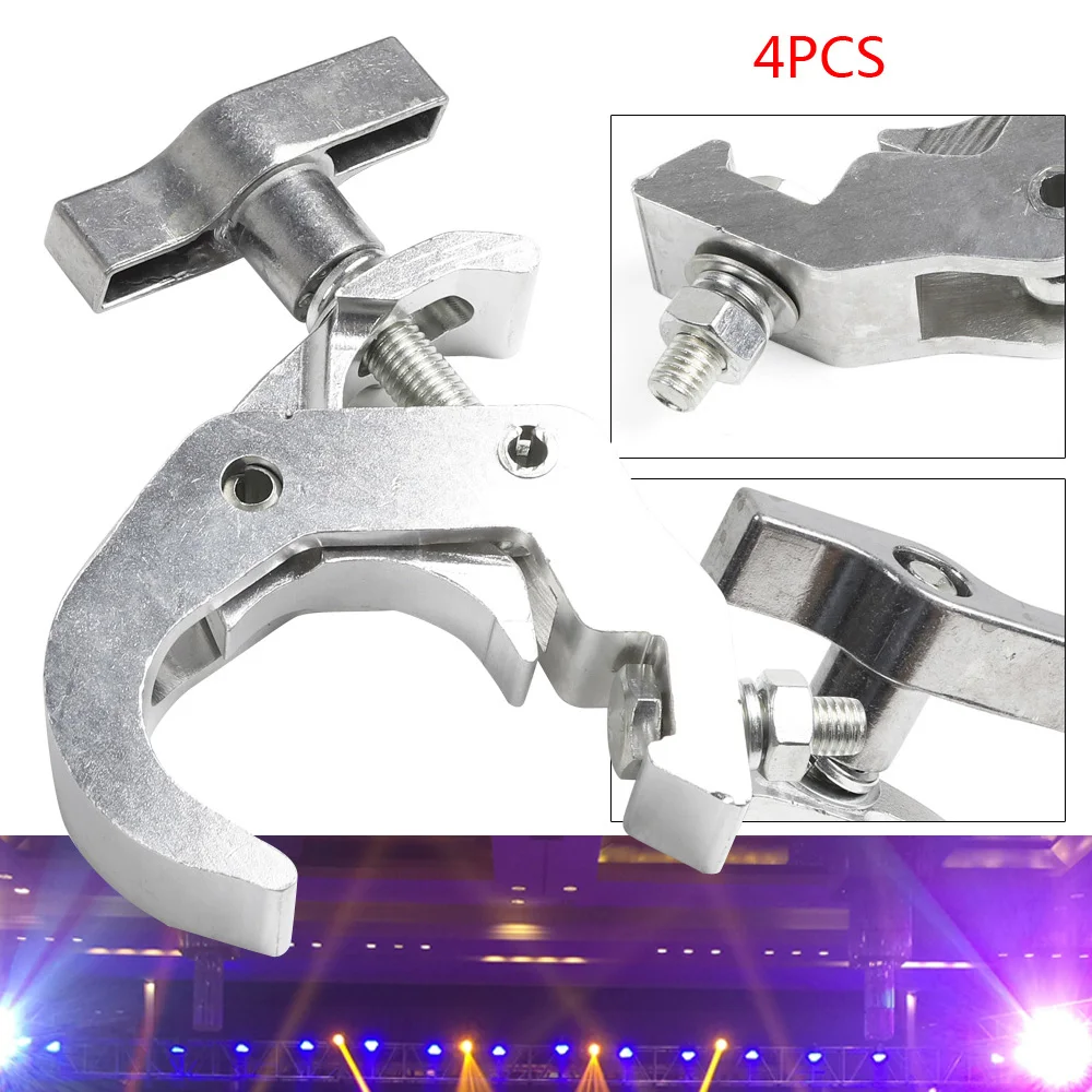 4pc Stage Lighting Clamp Truss Bracket Heavy Duty Hook Clamp for Projector Bar Light