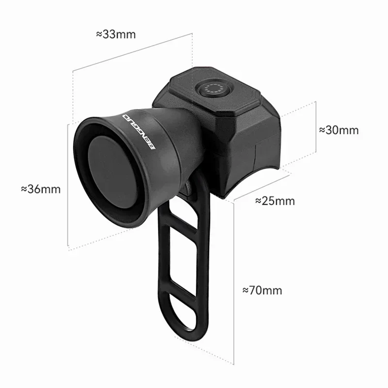 Bicycle Horn Electric Bike Bell 120DB Waterproof Bike Horn USB Rechargeable MTB Road Cycling Bicycle Alarm Horn Bike Accessories