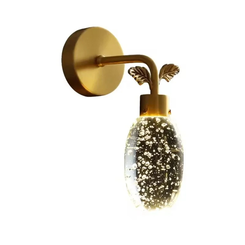 Hot-selling, suitable for size, copper wall lamp K9 crystal wall lamp, light luxury style wall lamp, suitable for living room