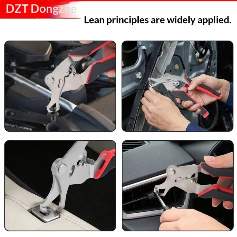 Car Clip Pliers Disassembly Tools: Heavy Duty Spring Loaded Auto Trim Removal Plastic Rivets - view 5