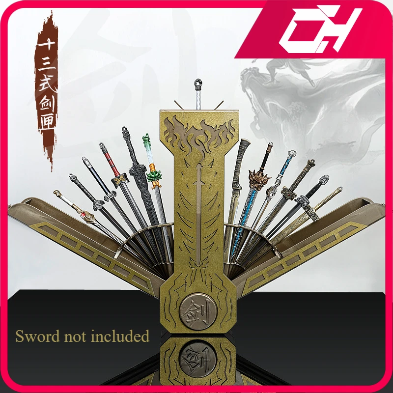 29cm Sword Case Game Peripheral Metal Ancient Weapon Model Collection Box Decoration Props Ornament Crafts Collection Gifts Toys