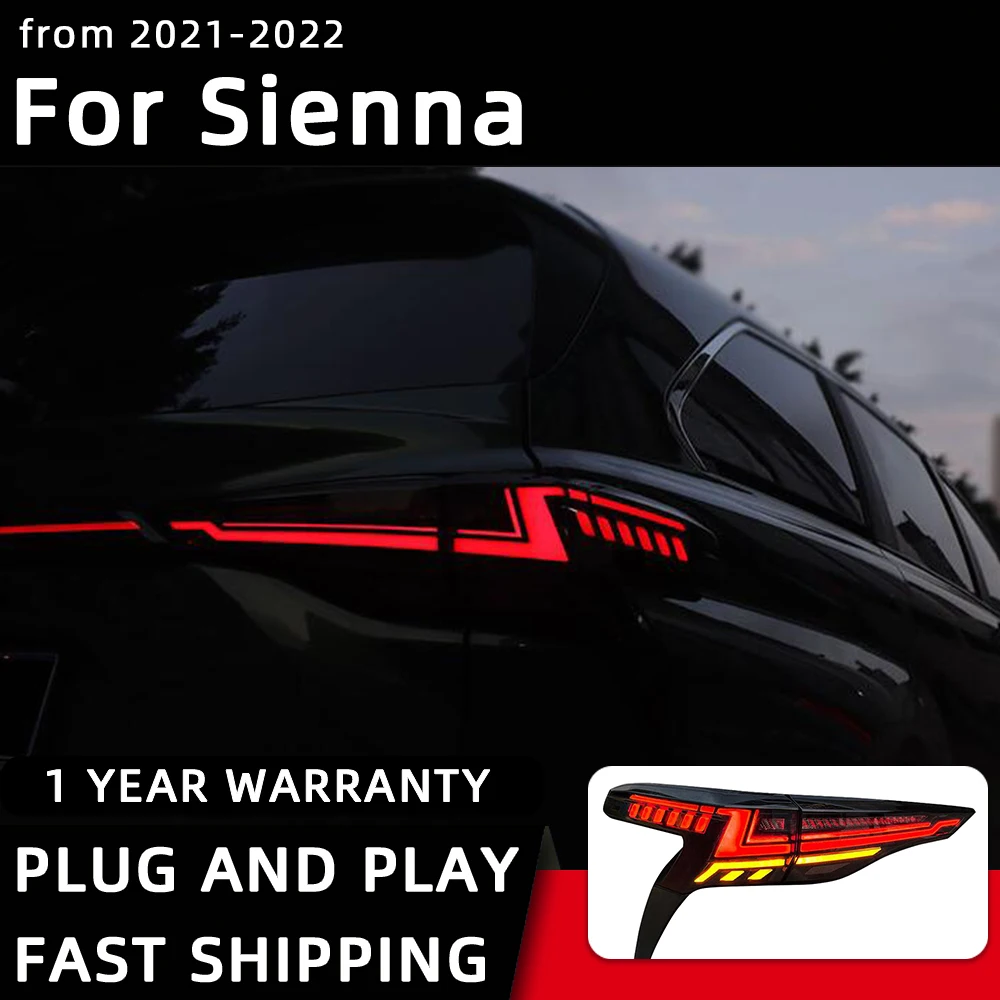 

Car Styling Taillights for Toyota Sienna LED Tail Light 2021-2022 Sienna Tail Lamp DRL Rear Turn Signal Automotive Accessories