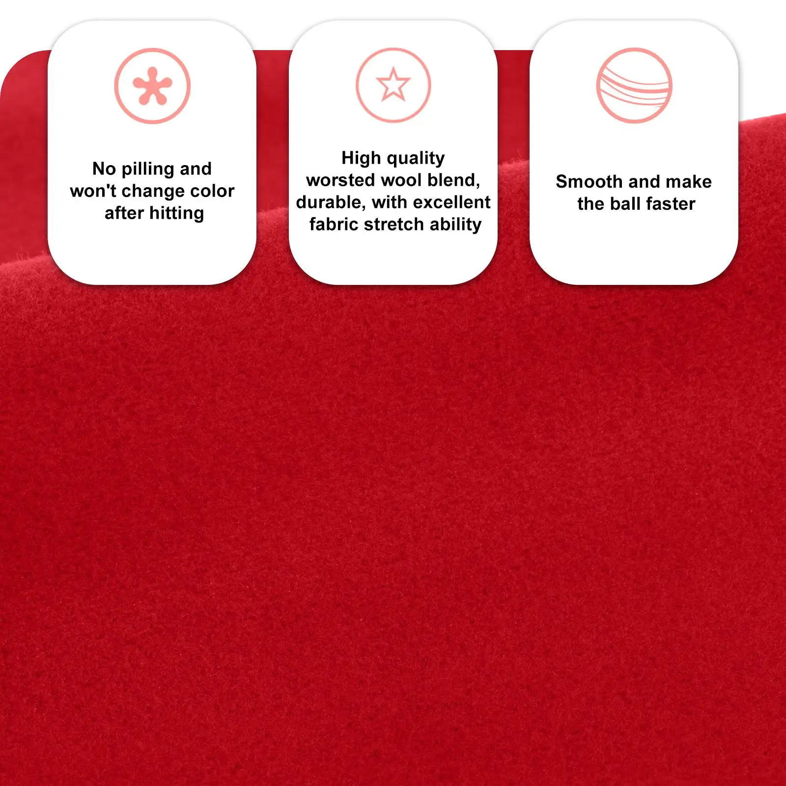 

Billiard Cloth Side Strip Premium Nylon Soft Wool Replacement Pool Table Felt Kit for Billiard Accessories and Sports Games