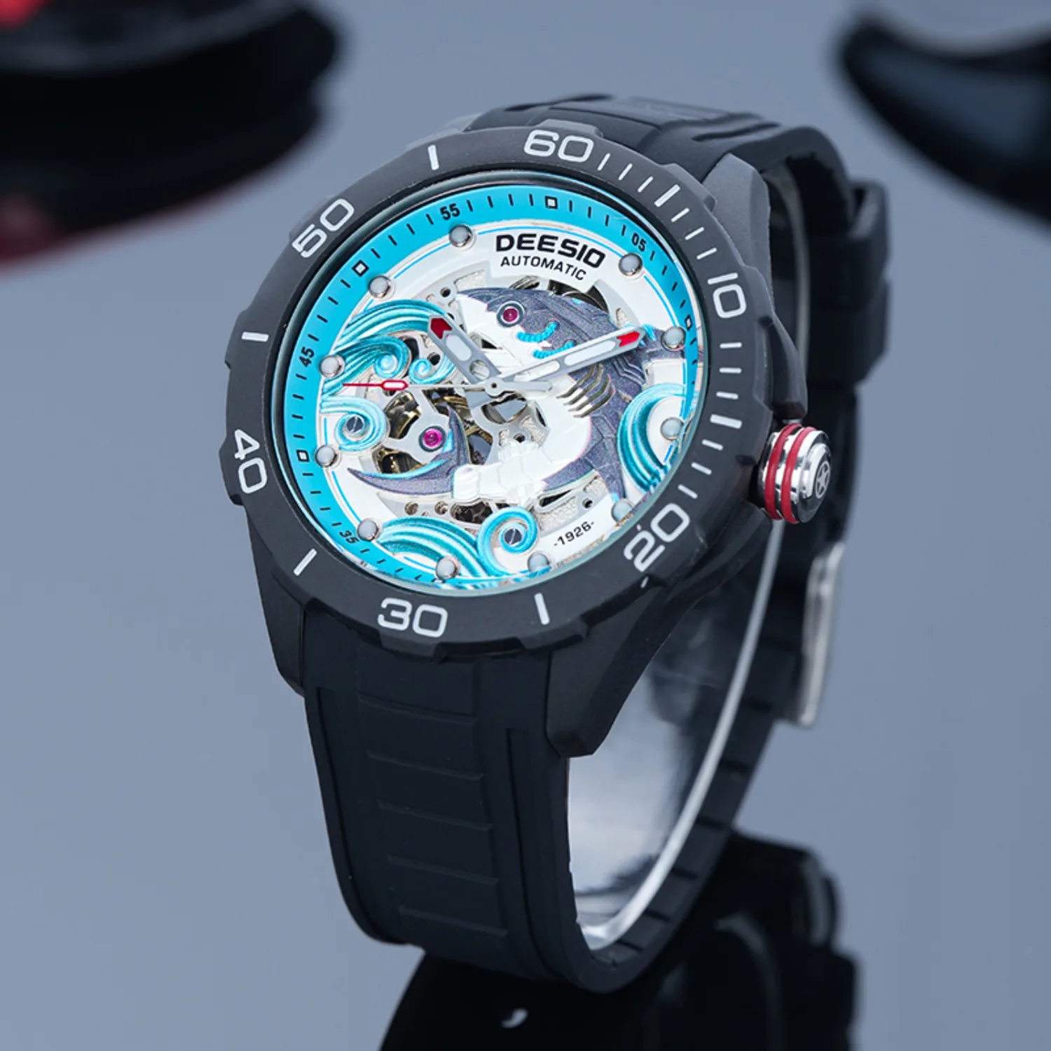 

Deesio Automatic Watch for Men Carbon Fiber Case Mechanical Wristwatch Luminous Hands Waterproof 30M Casual Sports Reloj Hombre