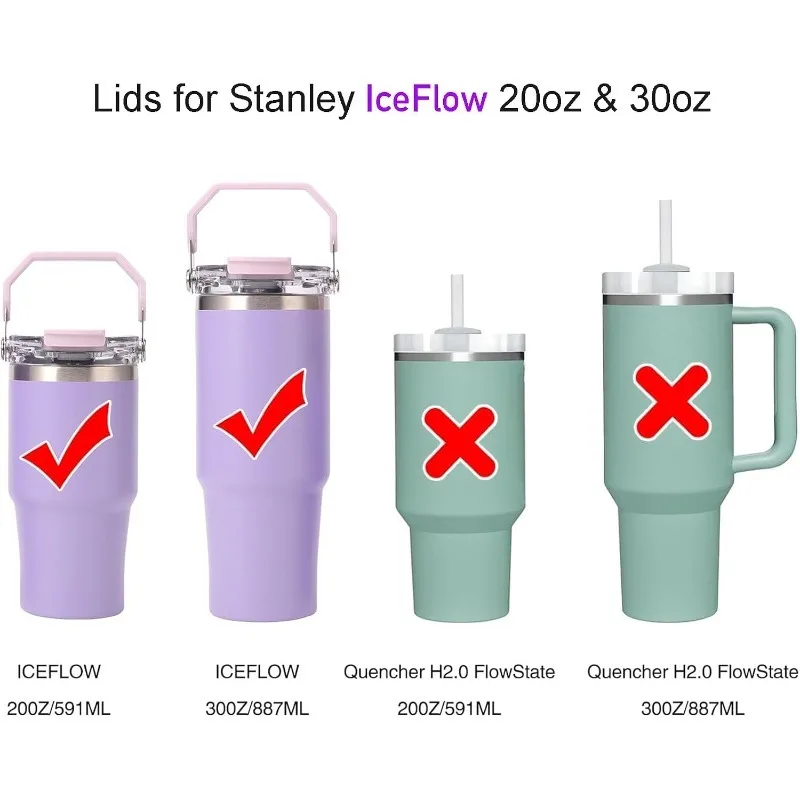 30oz Car Cup Double Drinking Cap Sealed Leak-proof Portable Handle Cover Transparent Hand-held Leak-proof Sealed Insulated