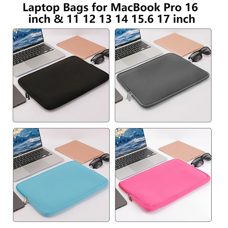 Laptop Bag For Macbook Air Pro Retina 13 14 15 16 Inch Tablet Sleeve Cover Inner Bladder For Huawei Xiaomi Hp Dell Lenovo Shell