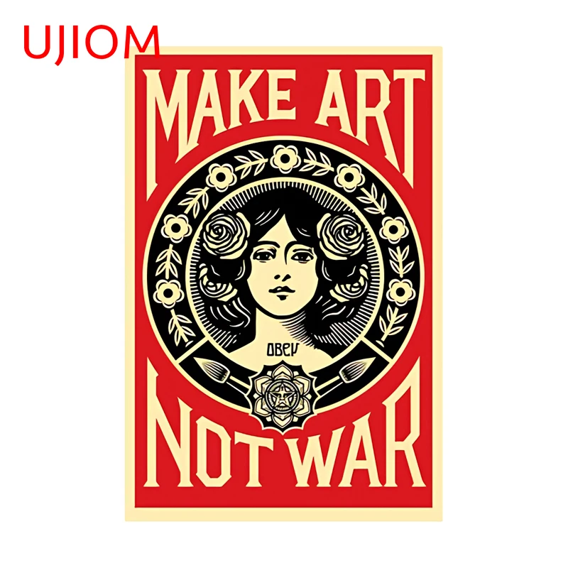 UJIOM Not War Wall Sticker Computer Cooler Creative Occlusion Scratch Vinyl Decal For Skateboard Wallpaper Home Decoration