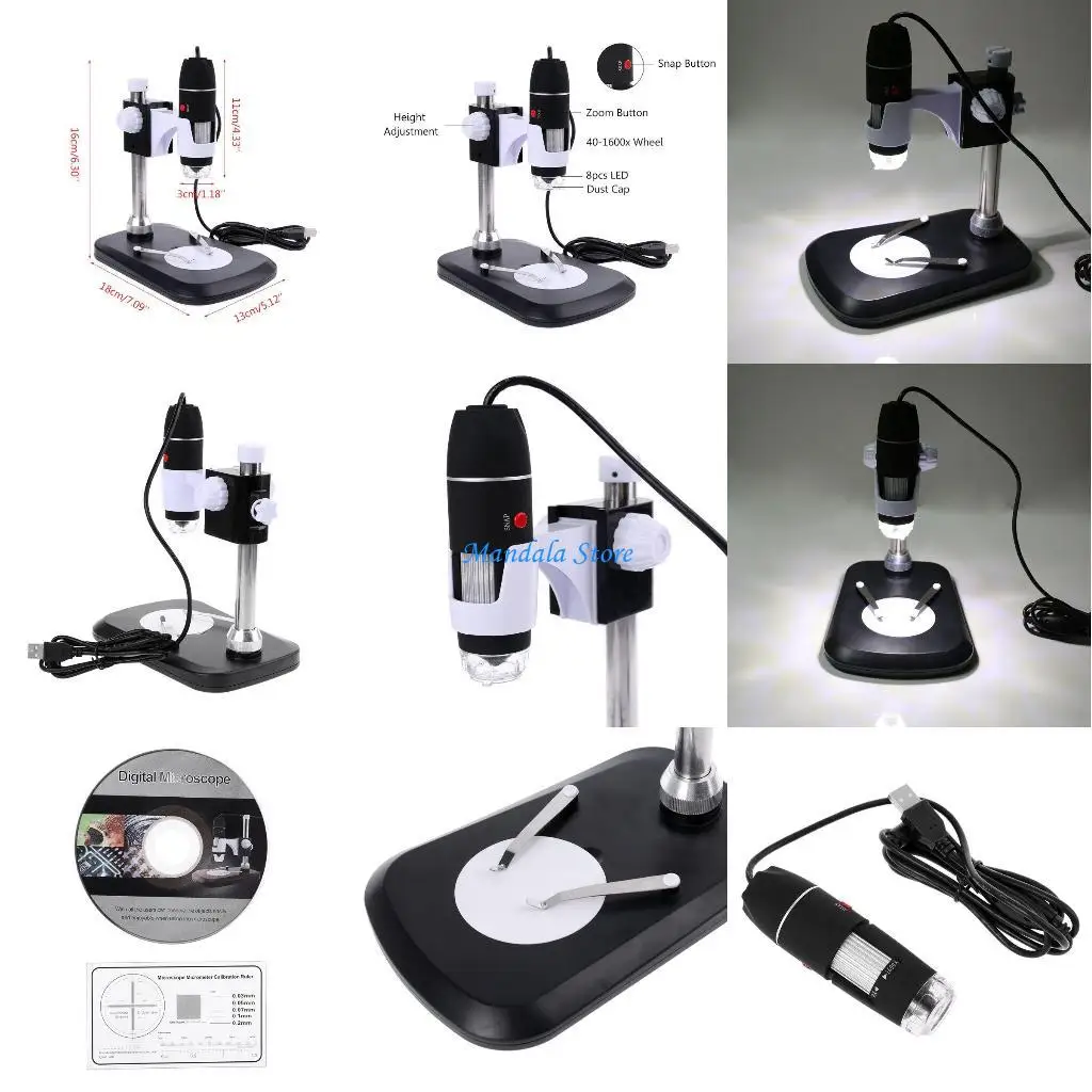

U2JC Magnification Endoscope Usb Microscope Height Adjustment 40-1600X Inspection