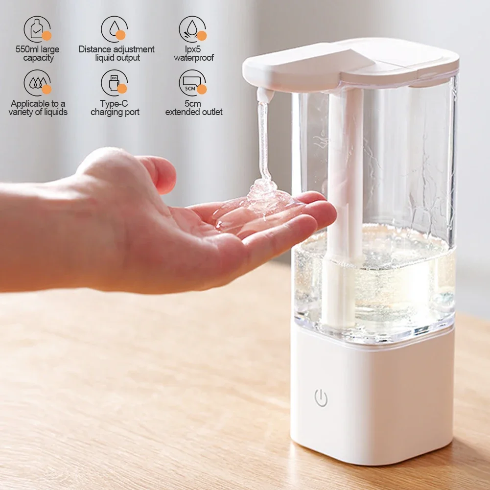 

Smart Touchless Automatic Dish Soap Dispenser for Kitchen Sink 550ml High Capacity Save Detergent Liquid Detergent Dispenser