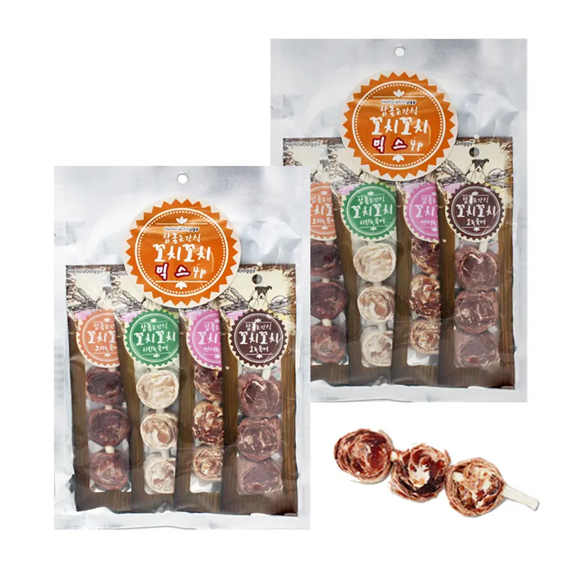 2 pieces puppy dog food snack dog book skewer mix 4p x