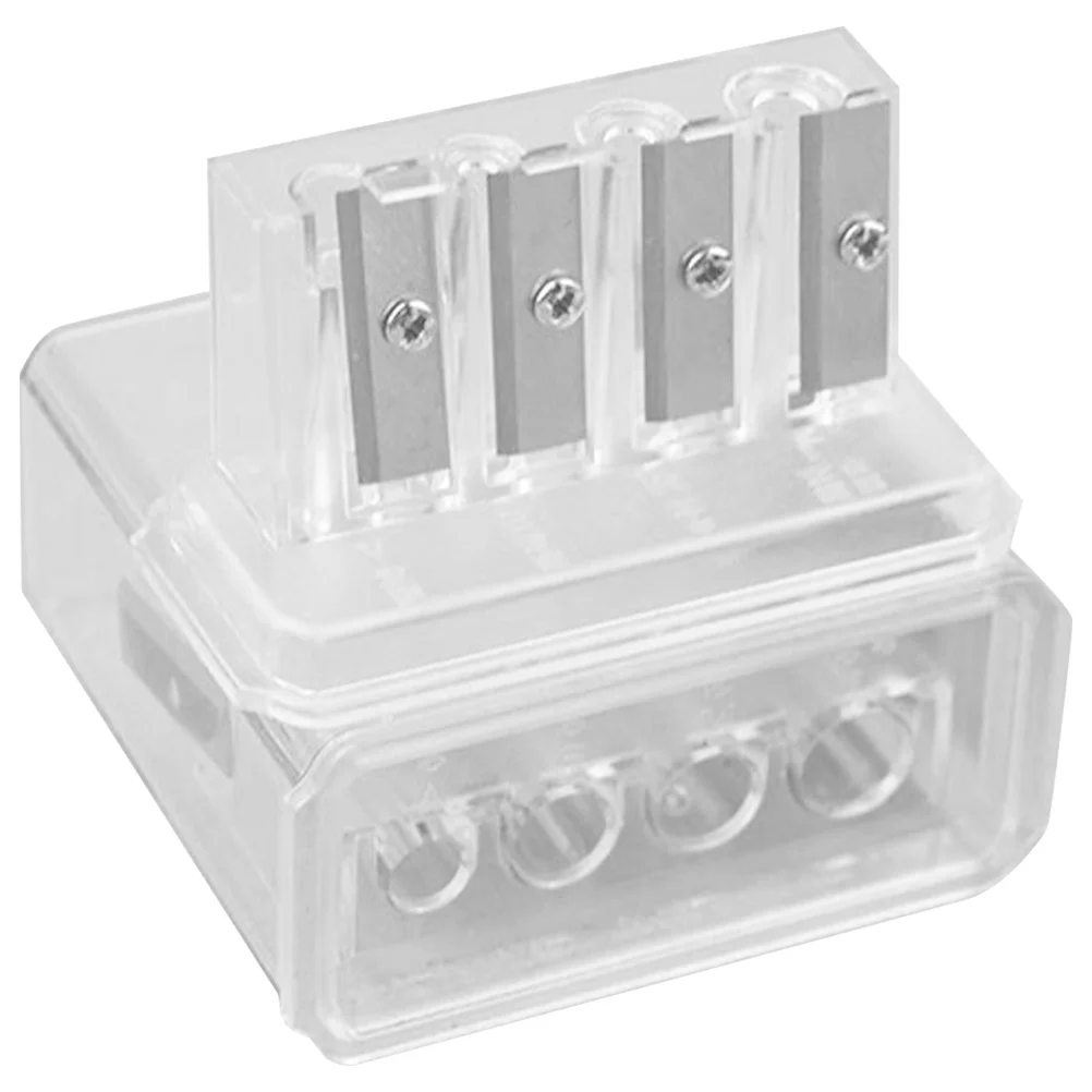 

4 Hole Pencil Sharpener Manual Classroom Sharpener For Kids Bright Color Fast Sharpening Student School Supply