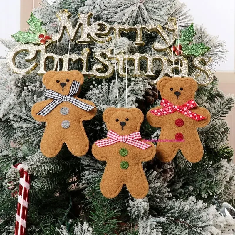 Christmas Tree  Pendant Cookies Bear Hanging Set Christmas Supplies Foreign Trade