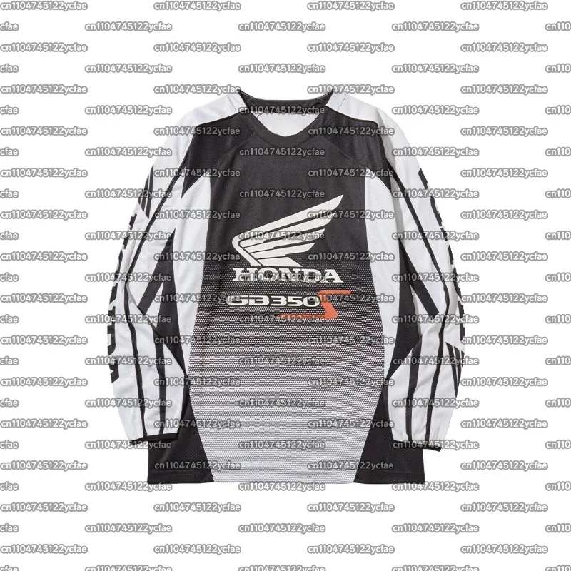 

Honda 2025 Ретро мужская и женская модная повседневная спортивная рубашка с длинным рукавом для гонок на мотоциклах на осень/зиму