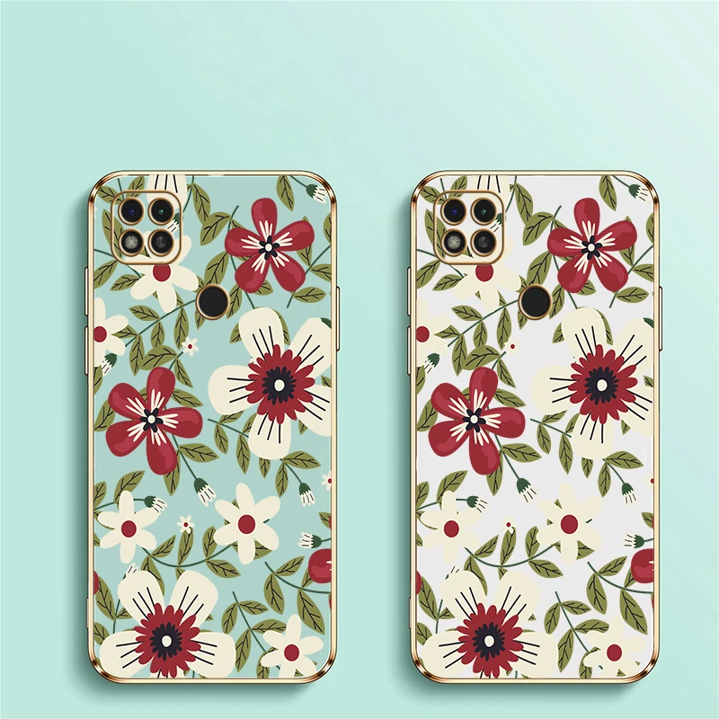 سيليكون لينة بولي TPU جراب هاتف ل Xiaomi Redmi A3 A5 A1 A2 زائد 14C 12 12C 13C 5G 13 تصفيح للصدمات زهرة طباعة غطاء