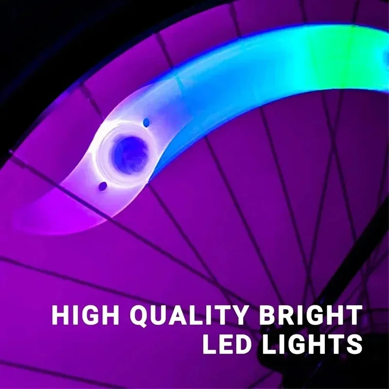 Colorful Bike Wheel Spoke Light Waterproof MTB Balance Bicycle Light LED Tyre Tire Flash Lights Warning Cycling Lamp
