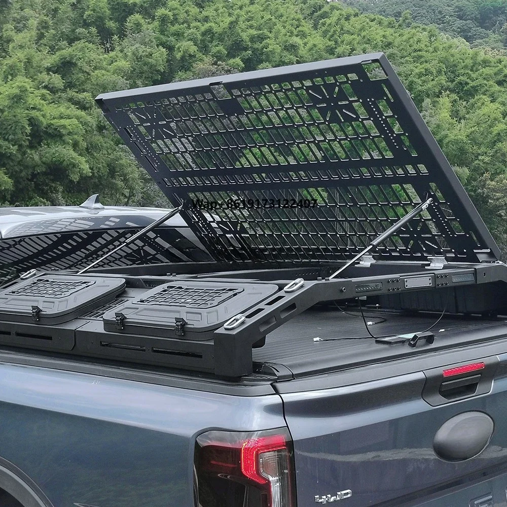 

Versatile Overhead Load Bearing Modified Pickup Truck Bed Cargo Bars Cage Universal Adjustable Roof Rack for Crew Cab Truck
