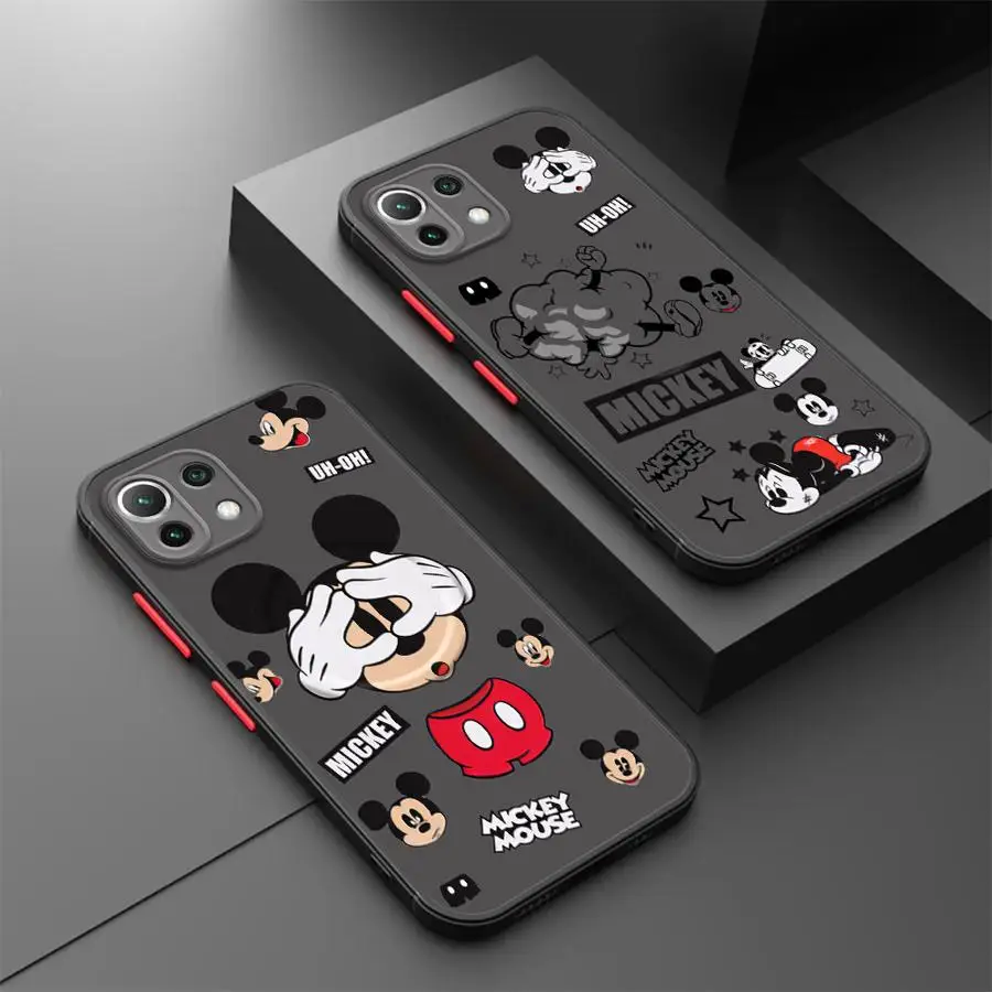 Disney Mickey Minnie Phone Case for Xiaomi Mi 11 Lite 12T Pro 12 13Lite 14Pro 9T 10T 11t 13Pro 5G Shockproof Matte Cover