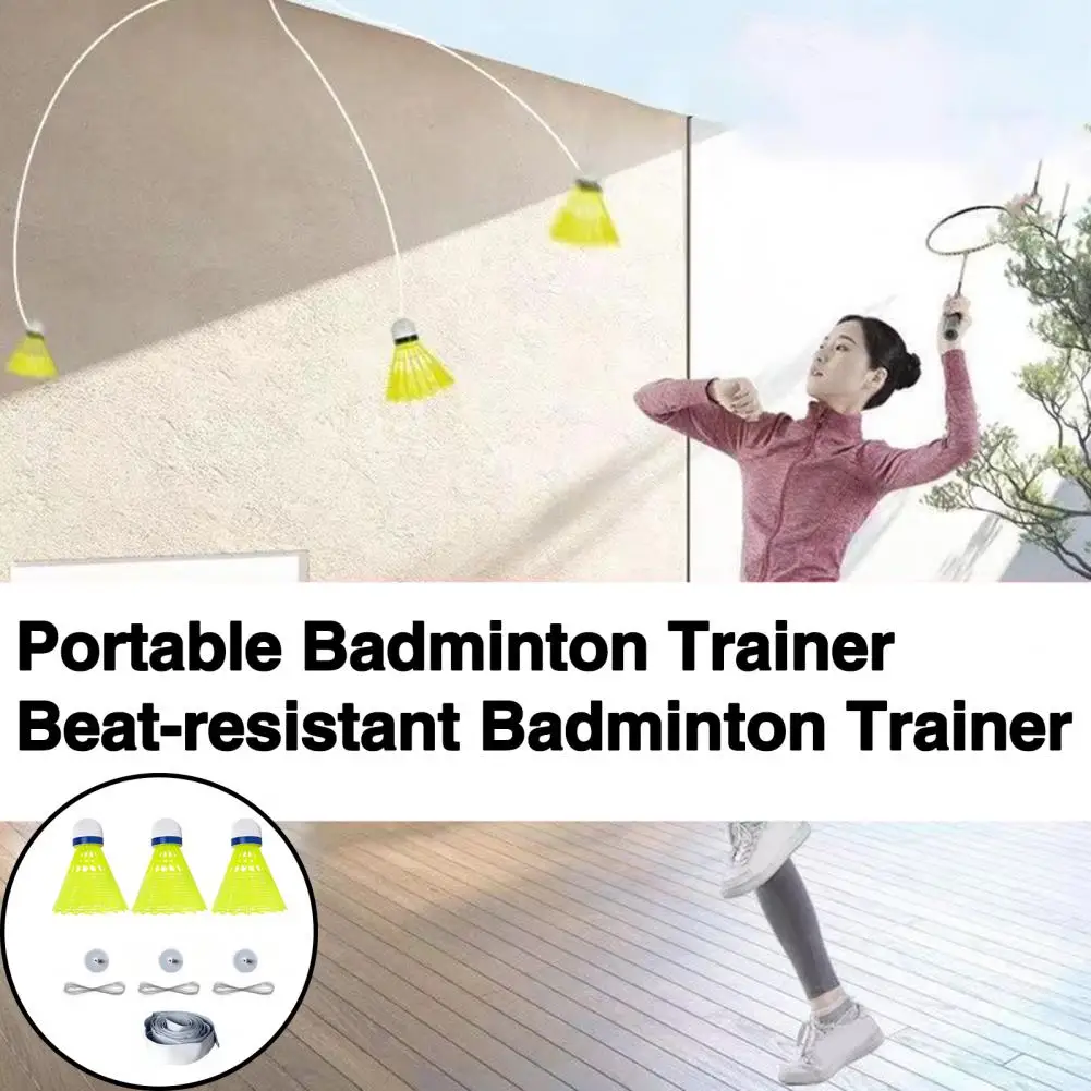 Badminton Trainer Durable Fitness Indoor Outdoor Game Spin Batting Practice Racket Training Self Training Badminton Accessories