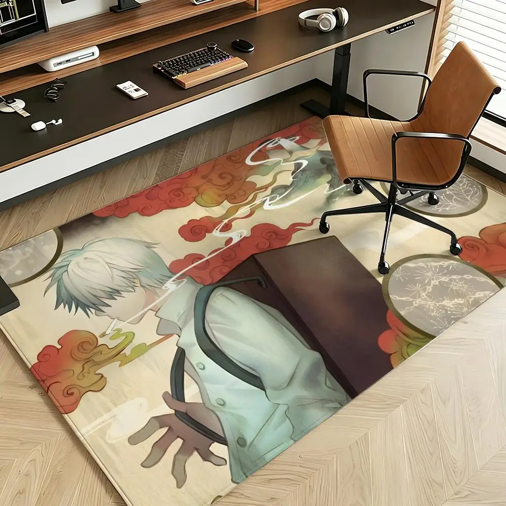 Anime M-Mushishi Floor Mat Soft Flannel Floor Mat  Suitable for Entryways, Living Rooms, Bedrooms, and Bathrooms