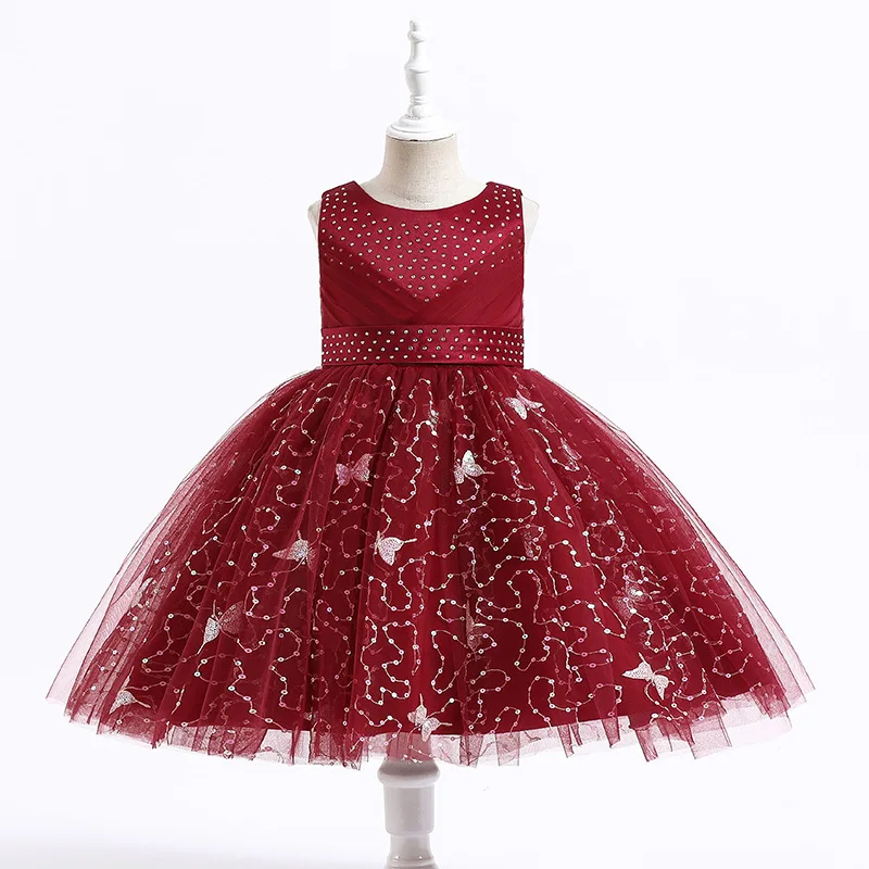 SONDER Baby Girl Party Tulle Dress Cute Sleeveless Lace Flower Girl Dresses  For Wedding Party Customized Kids Ball Gown