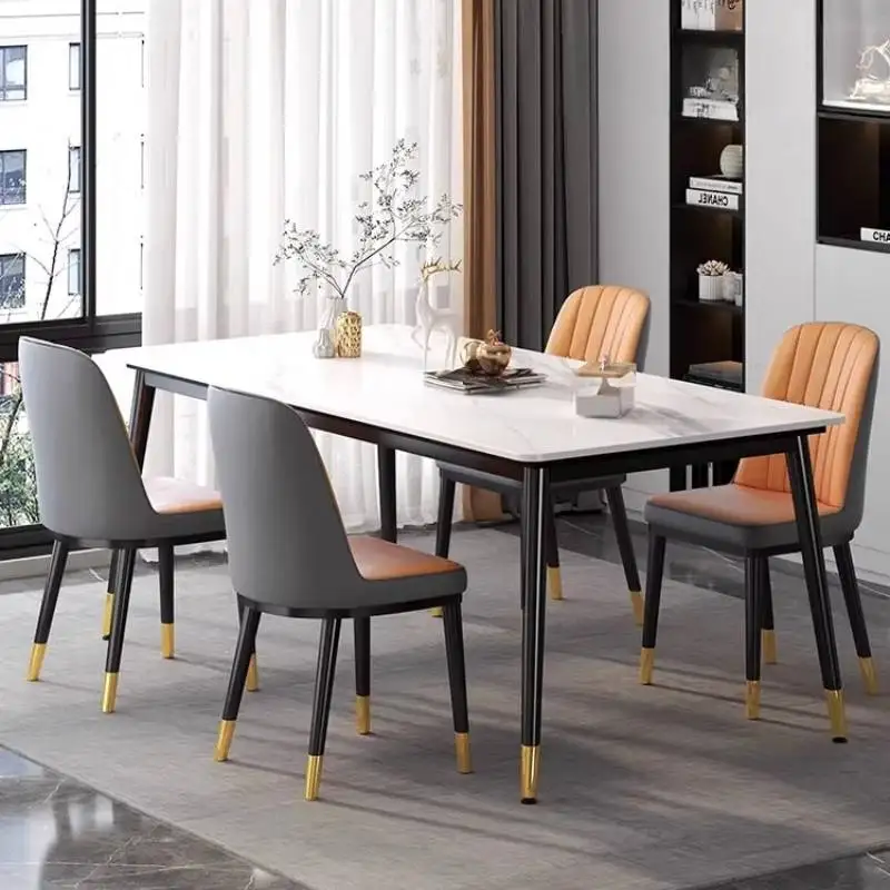 

Adjustable Design Dining Tables Square Luxury Modern Natural Stone Dining Tables Eating Expandable Mesa Con Sillas Comedor Home