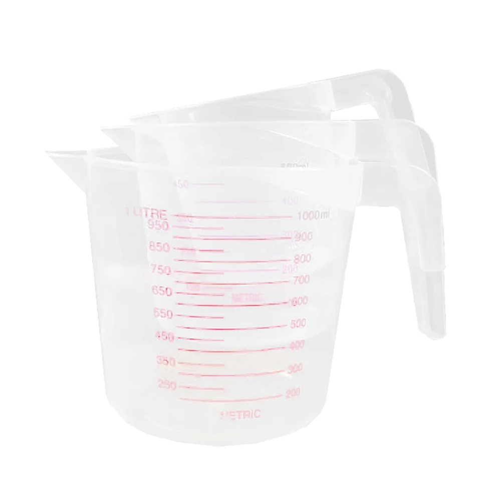 

3 Pcs Kitchen Graduated Cup Measuring with Scale Measure Cups Measurement Liquid