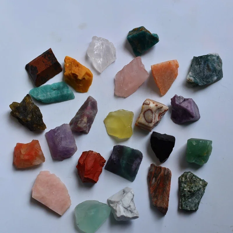 Natural Gravel Mineral Specimen Irregular Amethyst Healing Stone Multicolor Raw Quartz Crystal Home Decor Jewelry Accessory Gift