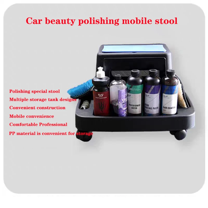 NEW Car Multi-Function Chair Mechanic For Wax Polishing Projects Car Creeper Stool Chair Mobile Creeper Seat Car Wash Supplies