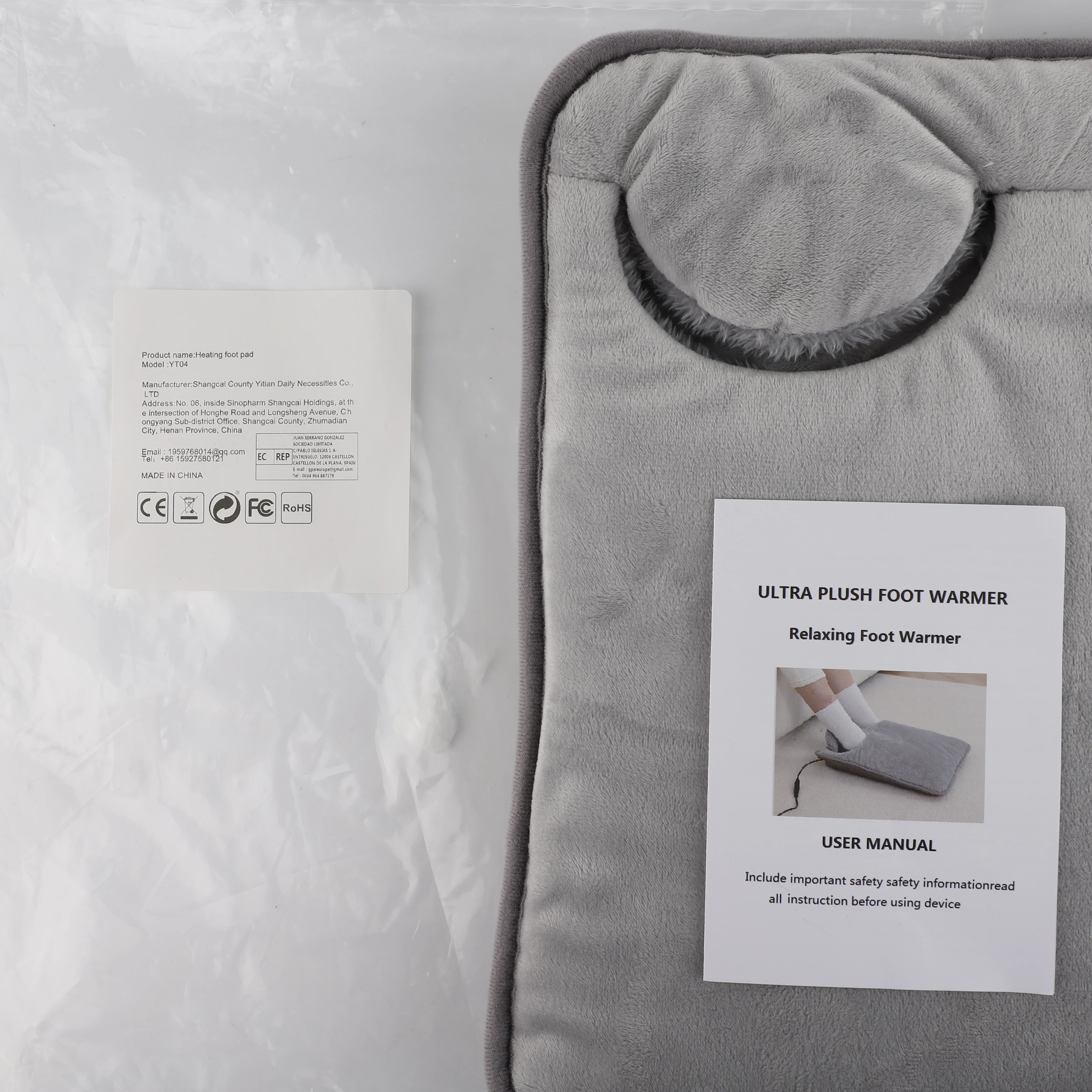 

Электрическая грелка для ног, массажная подушка, портативная грелка для ног, 4 уровня температуры, 4 таймера, массажер для ног с подогревом, согревающий коврик