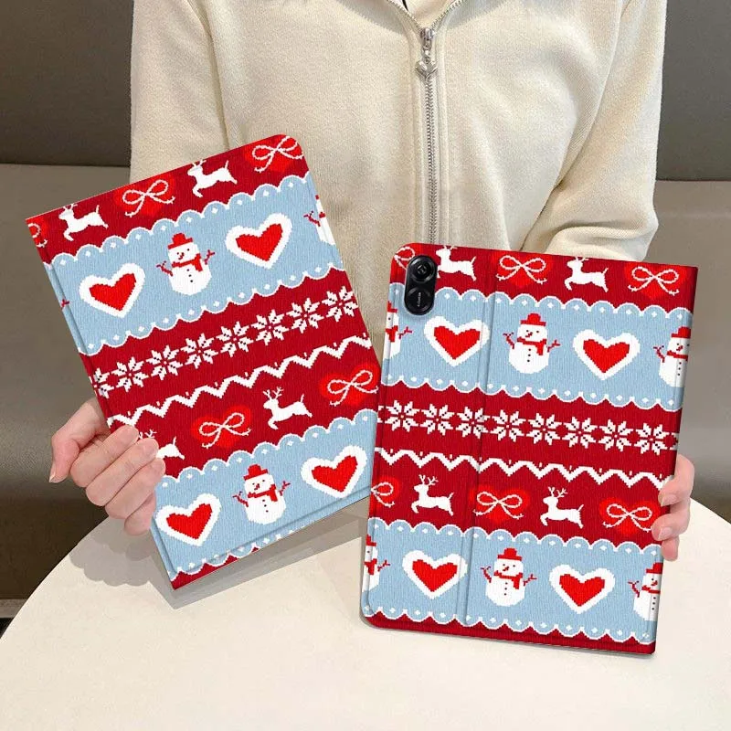 

Christmas Retro Pattern For Honor Magic Pad 6 7 X8 V6 V7 Pro V8 X9 8 V8 9 13 X8a 2 V9 GT X9a X9 GT2 13.3 Inch Tablet Case