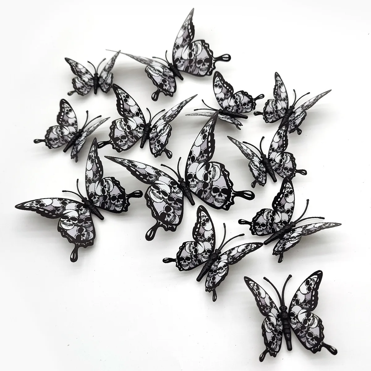 

12Pcs 3D Butterfly Wall Sticker PVC Self Adhesive Wallpaper Butterfly Wall Sticker Living Room Window Decal Halloween Home Decor