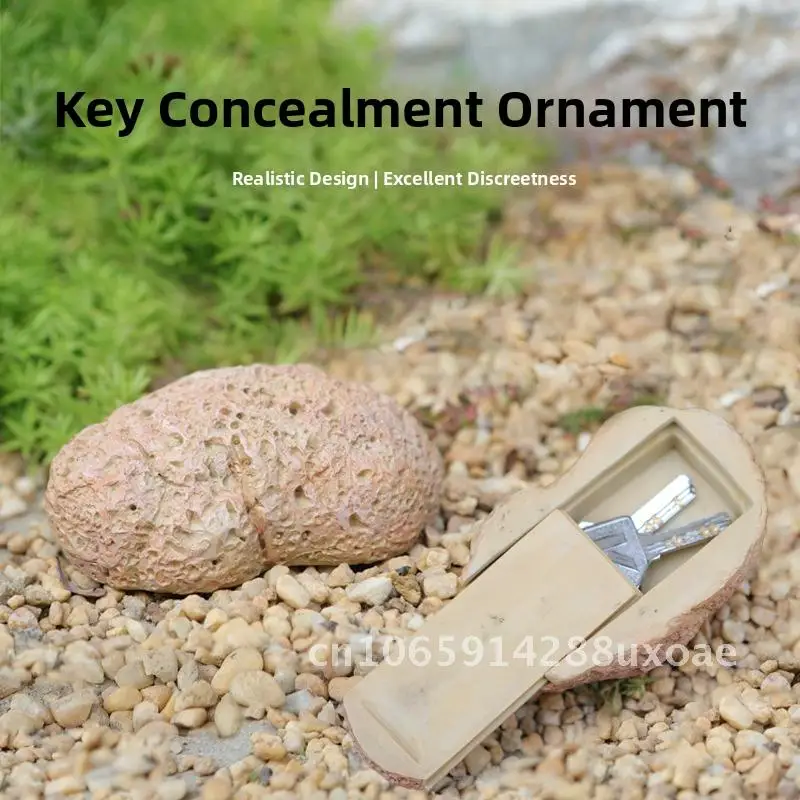 

New Outdoor Courtyard Hidden Door Key Box Simulation Small Stone Mushroom Ornaments