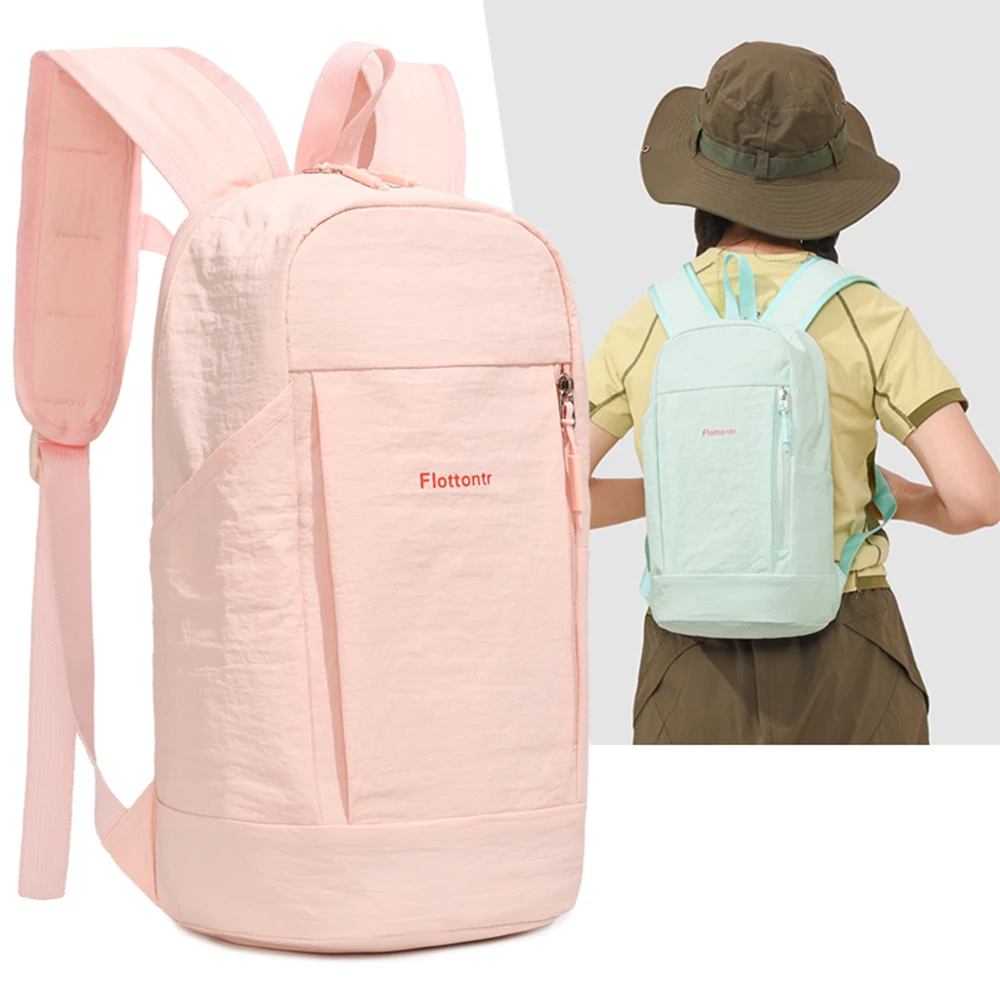 Small Light Outdoor Backpack with Chest Buckle, Spacious Nylon Daypack, Durable Bag for Weekend Trips & Campus Life