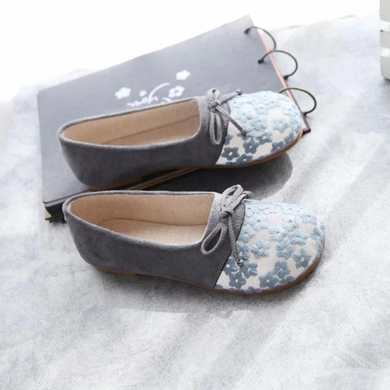 Płaskie buty damskie buty Grey z kokardą siateczkowe buty z zaokrąglonym czubkiem dla kobiet Kawaii urocze młode E szykowne i eleganckie 39 Discount