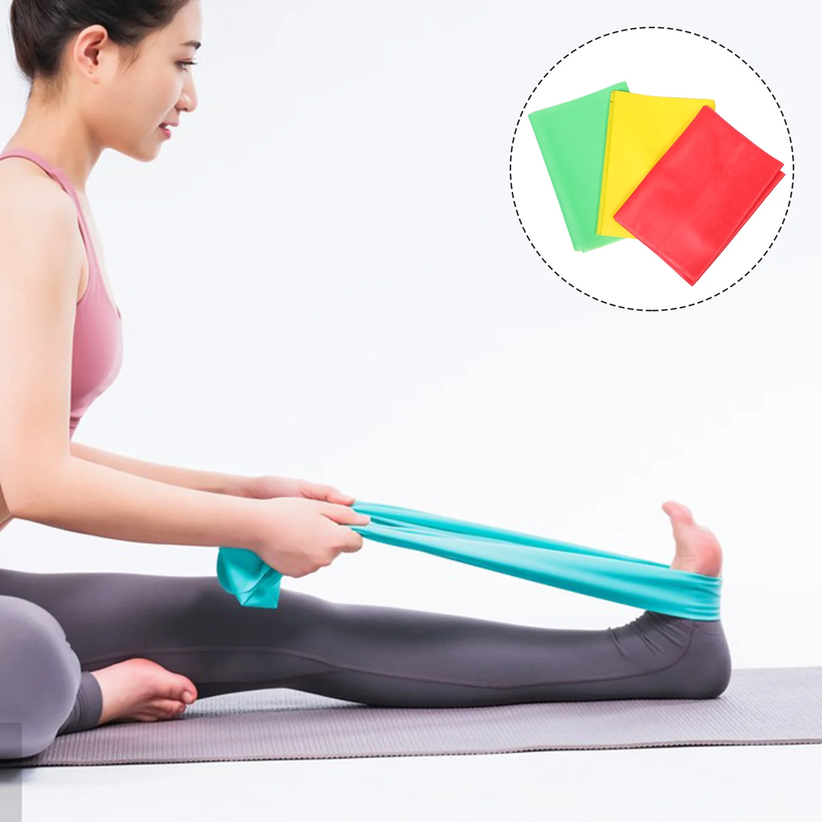 

3pcs Resistance Elastic Workout Bands Stretch Yoga Fitness Strength Training Home Gym Durable High-Strength Portable