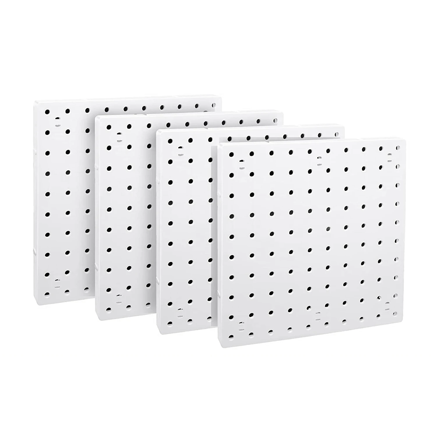 4 Piece Wall Organizer, White Wall Hanging, for Craft Room, Garage, Kitchen, Living Room