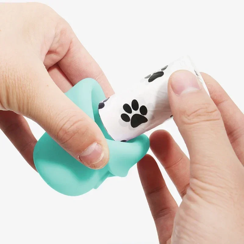 Dog Poop Bags Dispenser Holder with Carabiner Travel Outdoor Pet Waste Pick Up Silicone Accessories Eco Friendly Products Goods